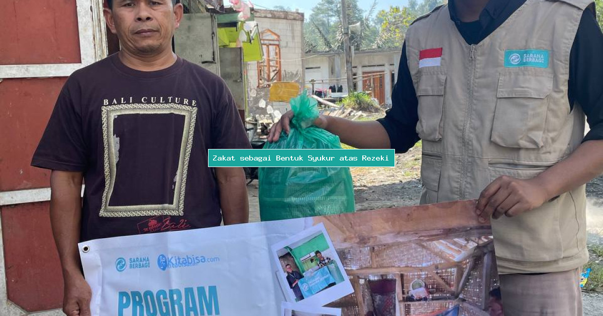 Zakat sebagai Bentuk Syukur atas Rezeki